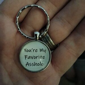 NEW 2" You're My Favorite A**hole Metal Key Chain Funny Gift Idea Car Key Ring